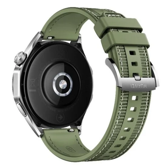 Huawei Watch Gt4, 46Mm, Stainless-Steel Body, Leather Strap - Green